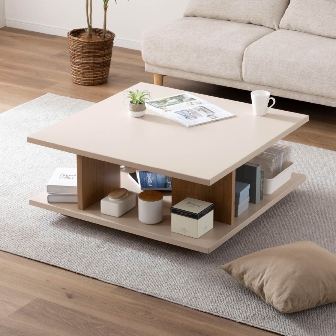 nuvo（ヌーヴォ）　ローテーブル 幅90］ ヌーボ ｜ 塩ビシート リビングテーブル ローテーブル