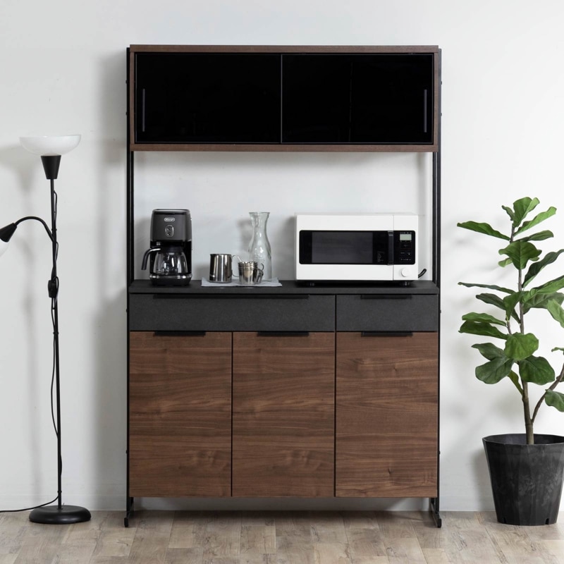 ［幅120］ ディエゴ ｜ オープン収納 食器棚 キッチンボード キャビネット 【在庫限り品・メーカー生産終了】