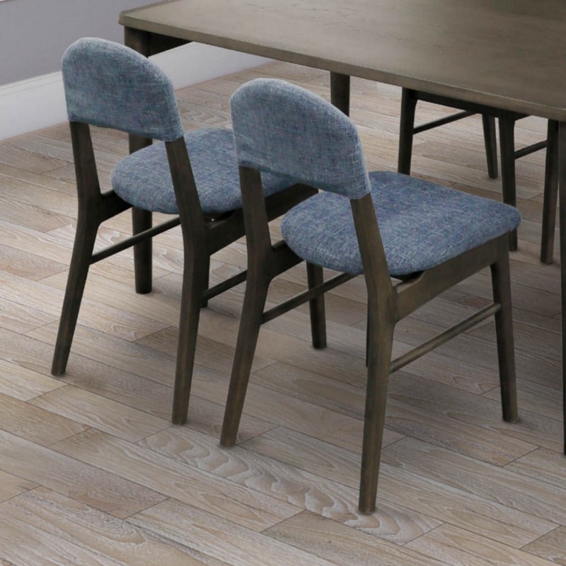 【2脚セット】［座面高43.5］ ダイニングチェア 無垢材 カバーリング