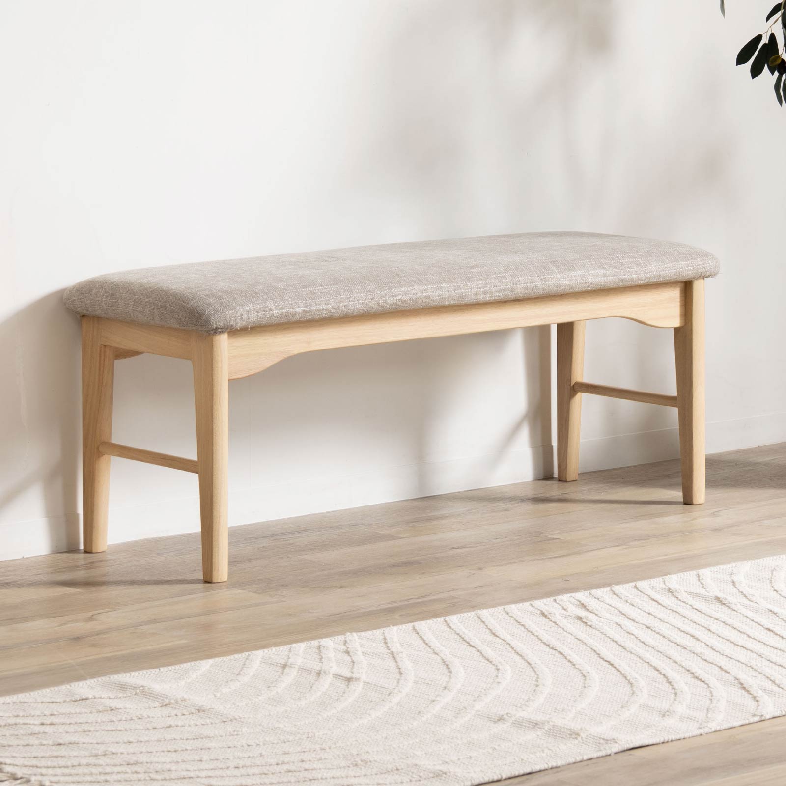 ［幅110/座面高43.5］ ダイニングベンチ 無垢材 カバーリングの商品画像