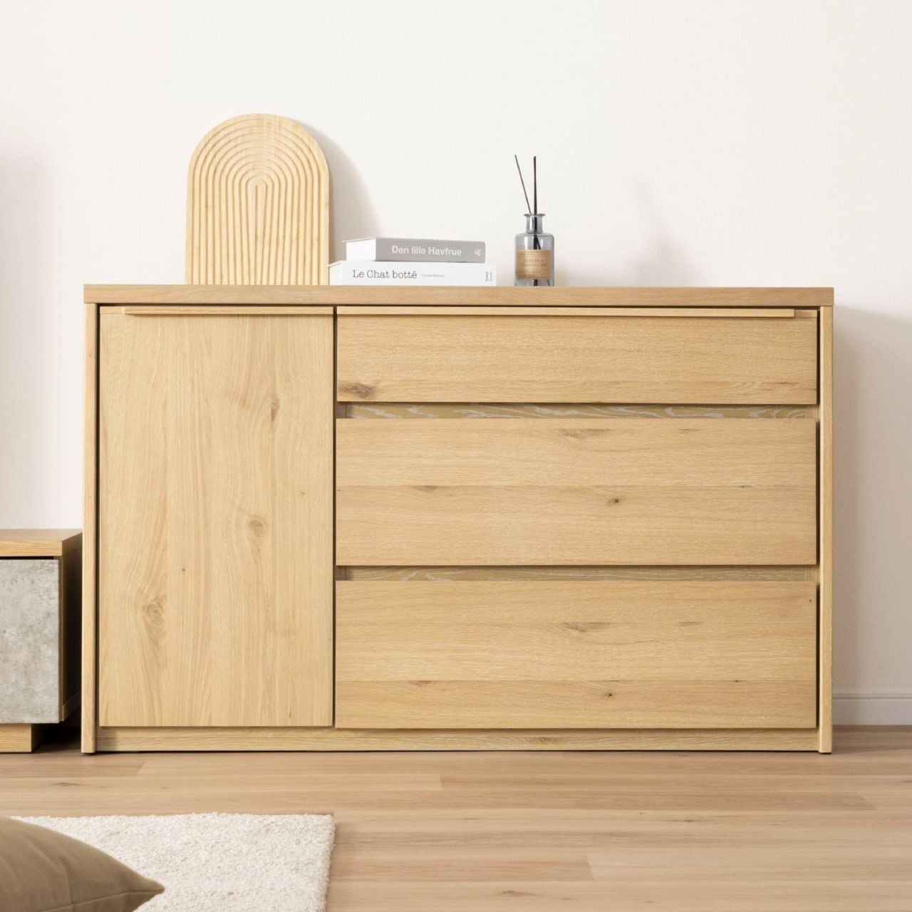 ［幅120］ サイドボード キャビネット オークの商品画像