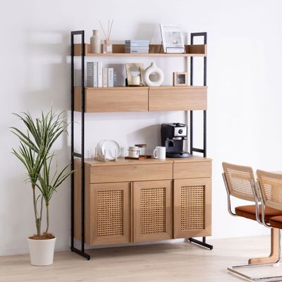 ［幅110］ リシュ ｜ オープン収納 食器棚 キャビネット