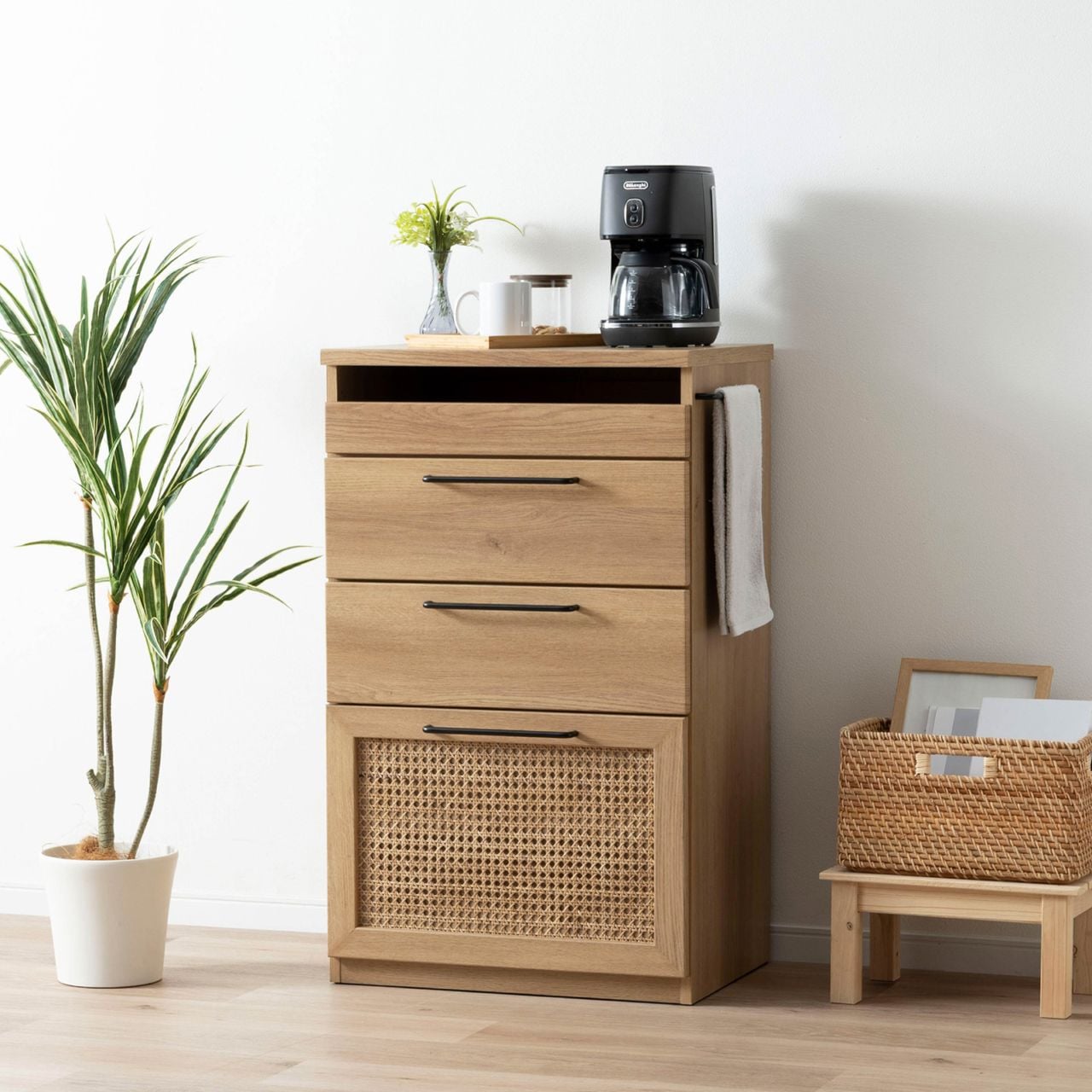 ［幅60］ ラット ｜ 収納 スライド棚 レンジ台 キッチンカウンターの商品画像