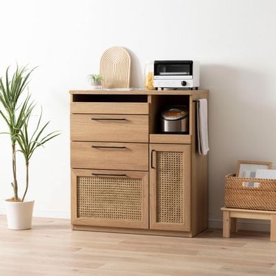 ［幅90］ ラット ｜ 収納 ゴミ箱 スライド棚 レンジ台 キッチンカウンター