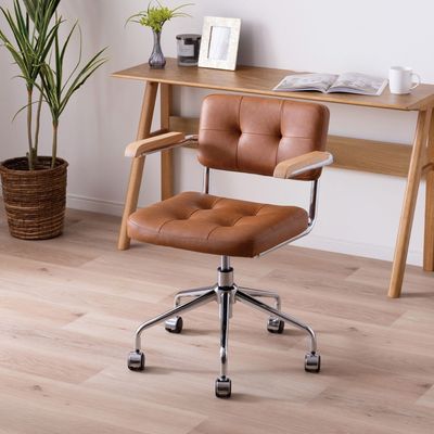 ［座面高さ44-50］ ターナ ｜ 肘付き 回転 昇降 スチール キャスター デスクチェアのサムネイル1