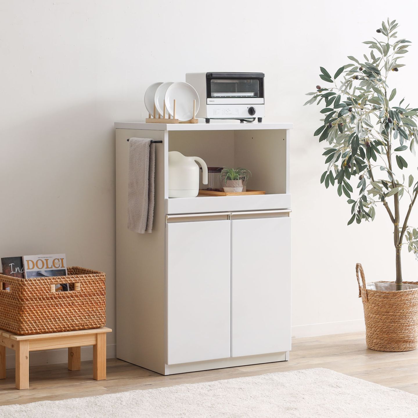 幅60］ ユアー ｜ 収納 スライド棚 レンジ台 キッチンカウンター