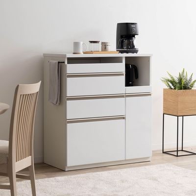 ［幅90］ ユアー ｜ 収納 スライド棚 レンジ台 キッチンカウンター