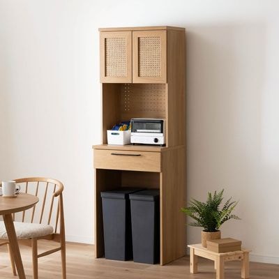 ［幅60］ ジオム ｜ 収納 ゴミ箱 スライド棚 レンジ台 キッチンボード 食器棚のサムネイル1