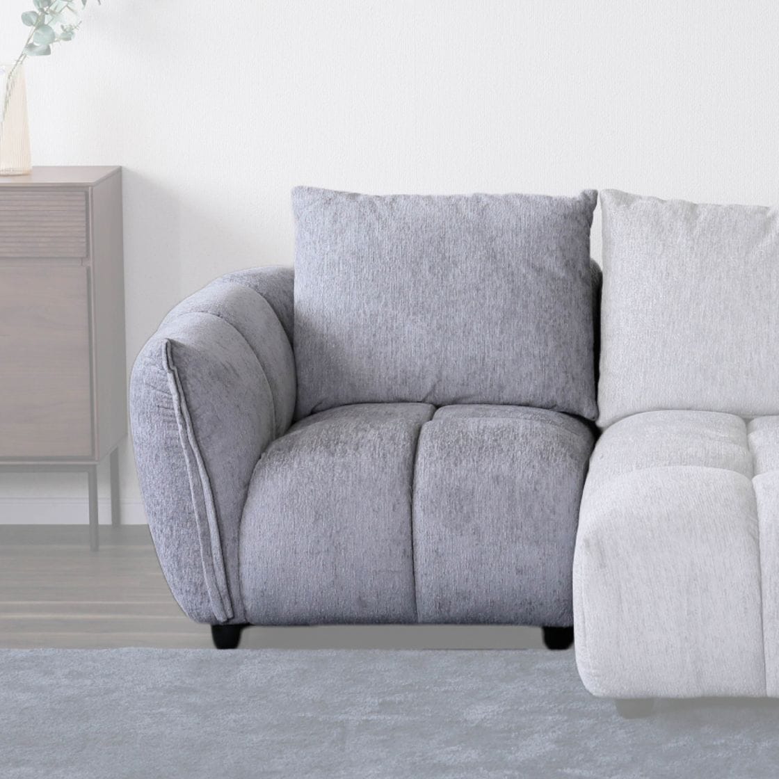 ［幅85］ 立体感 ローバック 1人掛け ソファ