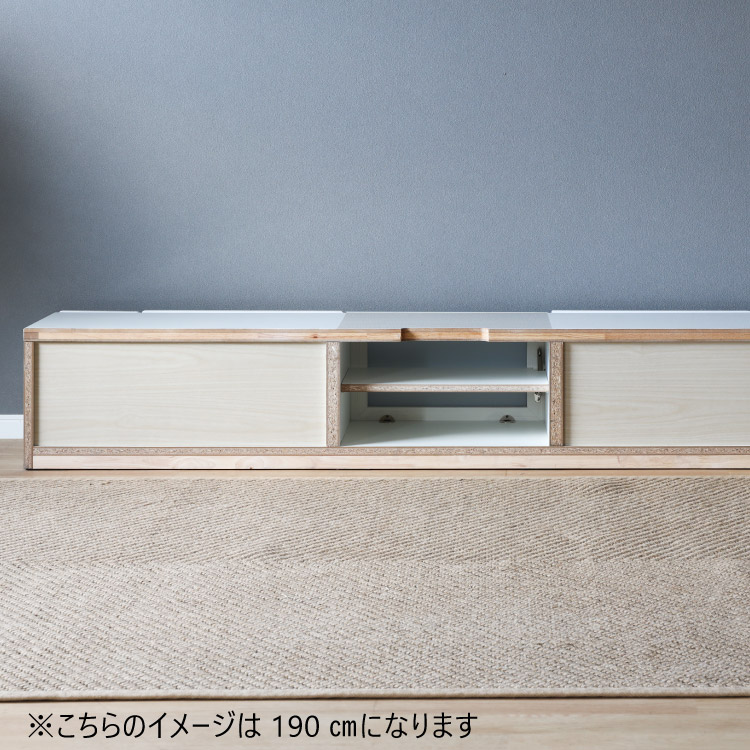 ［幅140］ロレッタ | テレビ台 ローボード テレビボード 鏡面 リビングボード 白木目 UV塗装 【在庫限り品】