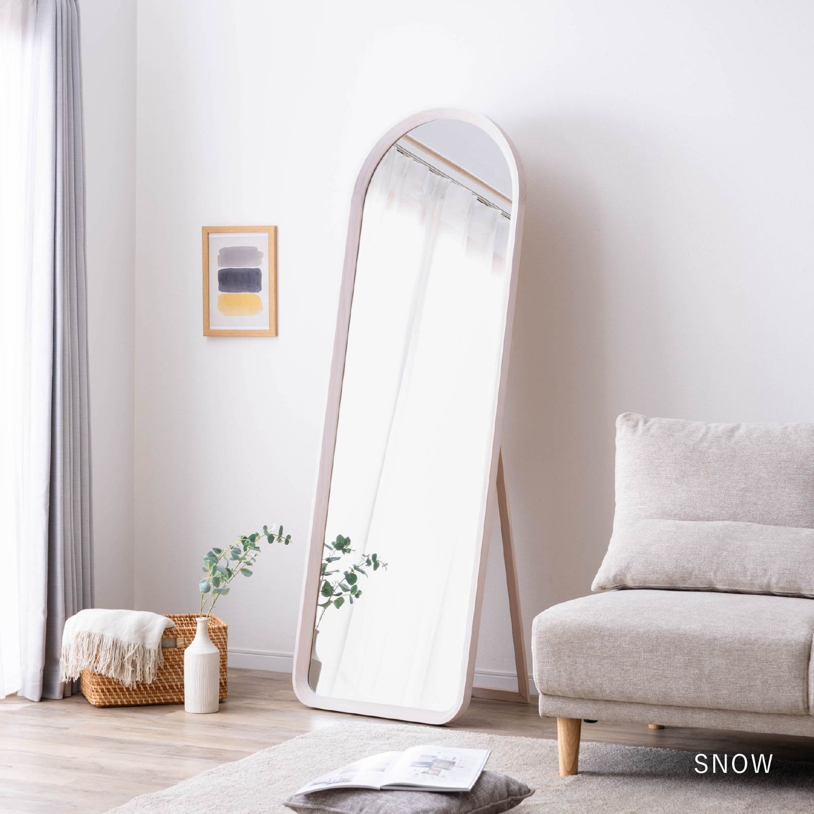 ルーマ ｜ 無垢材 自立型 全身鏡 ミラー インテリア 雑貨 画像14