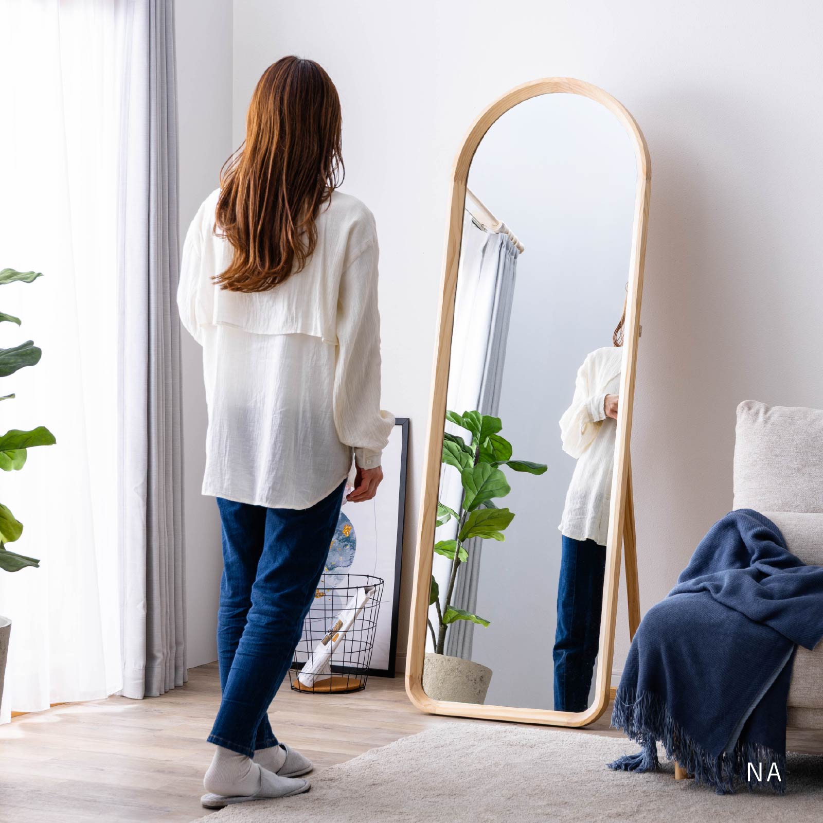 ルーマ ｜ 無垢材 自立型 全身鏡 ミラー インテリア 雑貨 画像19