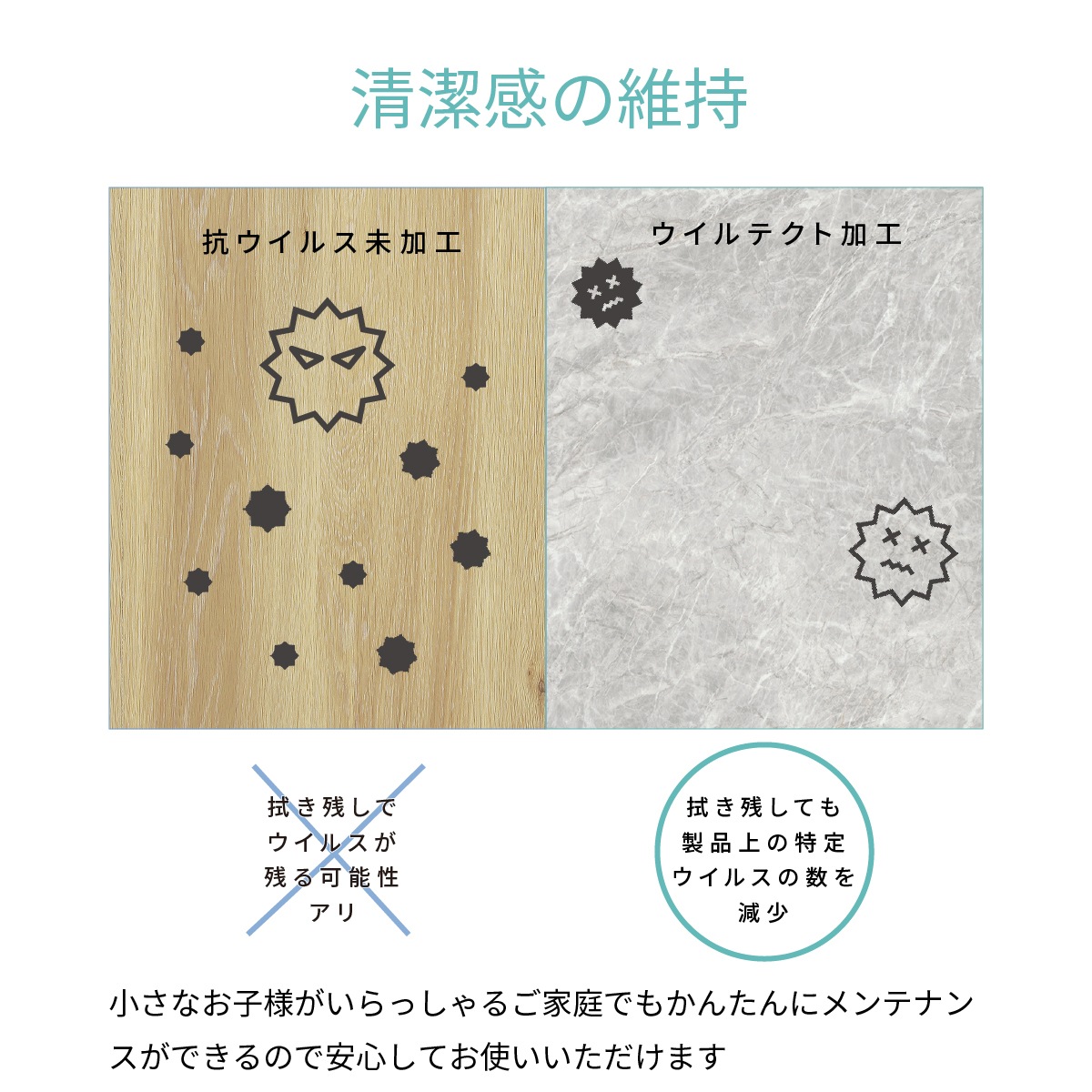 ［幅150］ ダイニングテーブル 石目柄 セラミック調 北欧 150cm 木製 大理石風 白 黒 二本脚 テーブル 木脚 ブラック 抗ウイルス 抗菌機能