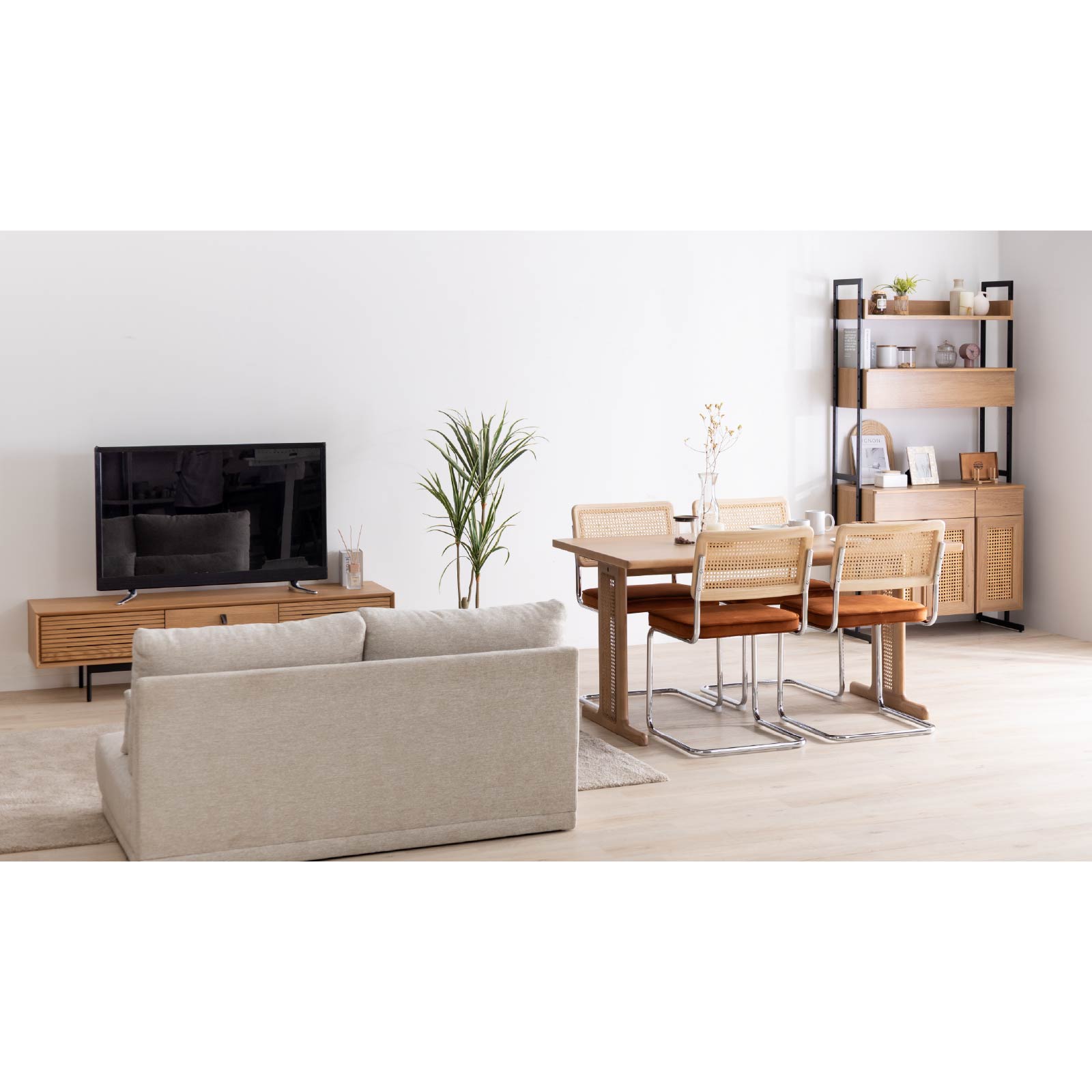 ［幅90］ リシュ ｜ オープン収納 食器棚 キャビネット