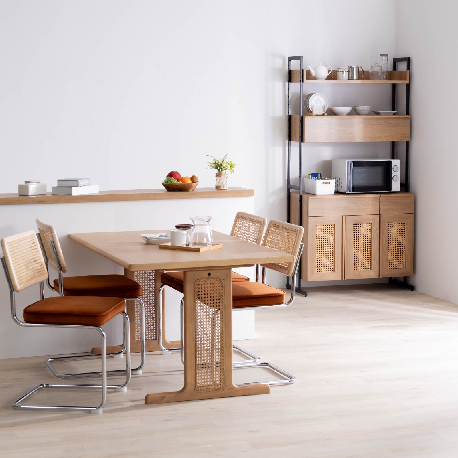 ［幅90］ リシュ ｜ オープン収納 食器棚 キャビネット