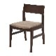 ［幅49/座面高45］ ダイニングチェア チェア 椅子 ダイニング レッドオーク 無垢材 レザー調 ファブリック デザイナーズ