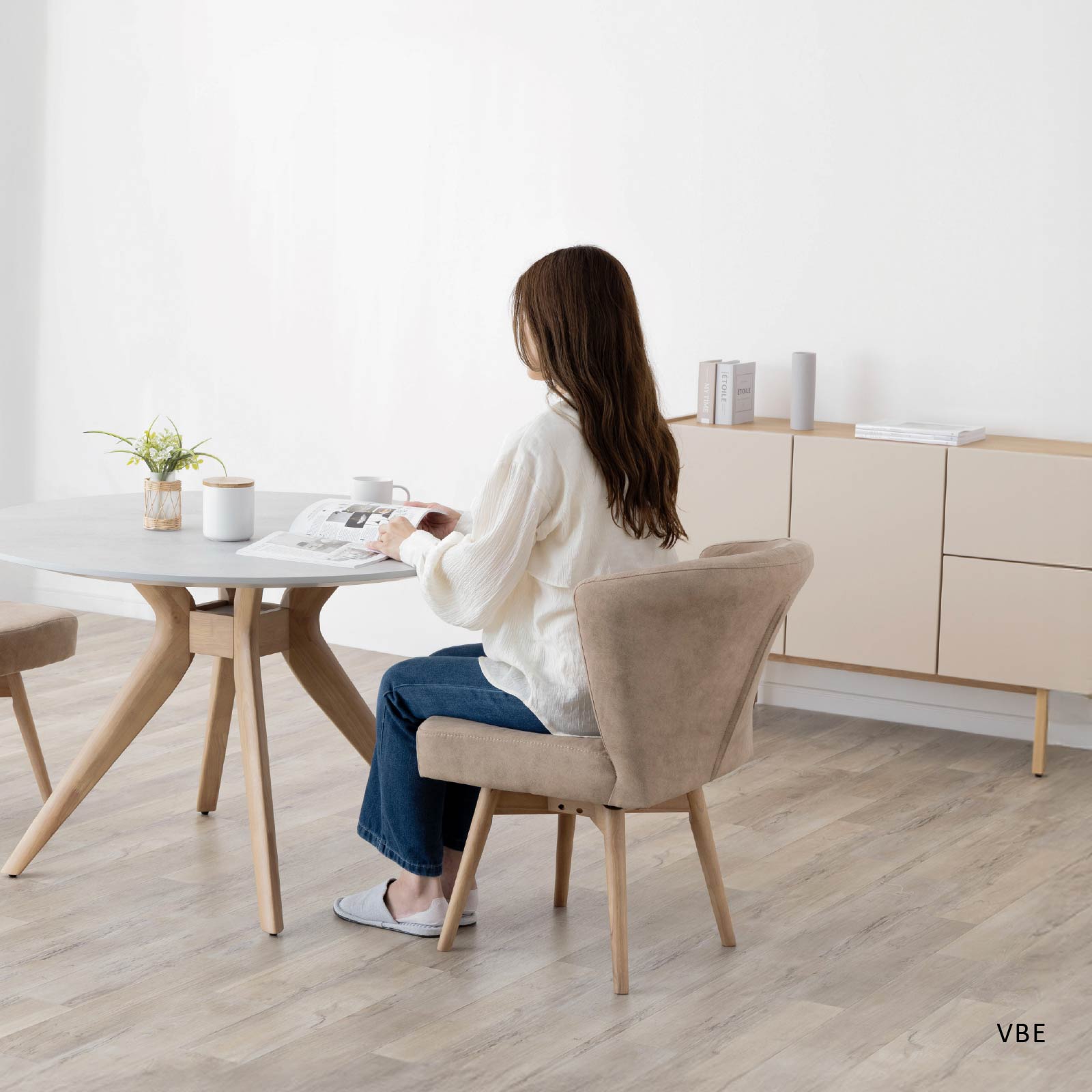 ［座面高44］ ドレスデン ｜ 回転 ダイニングチェア