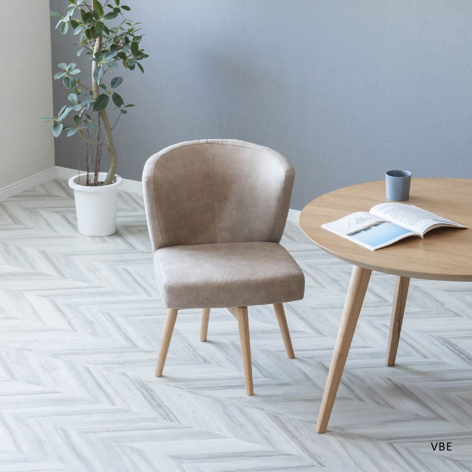 ［座面高44］ ドレスデン ｜ 回転 ダイニングチェア