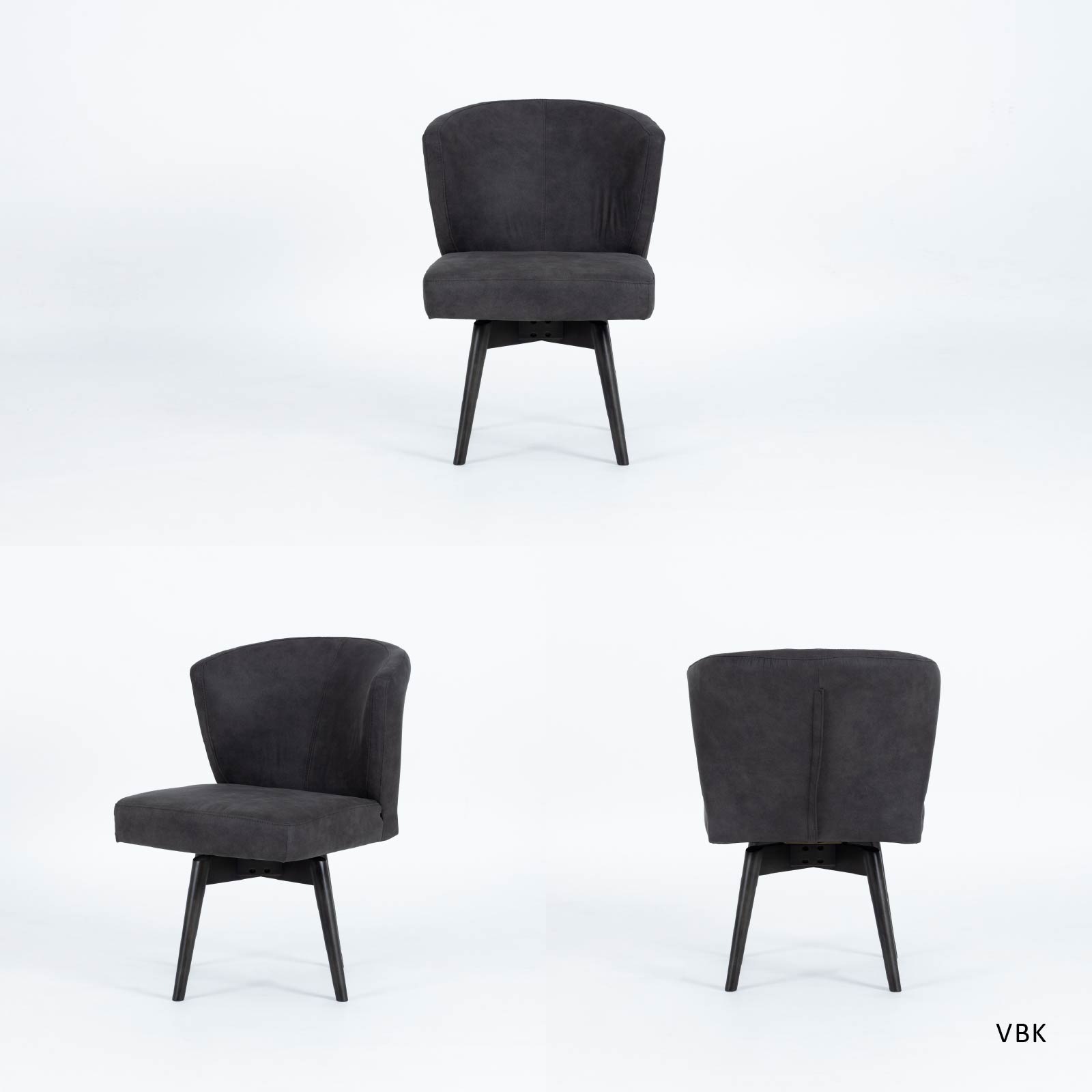 ［座面高44］ ドレスデン ｜ 回転 ダイニングチェア