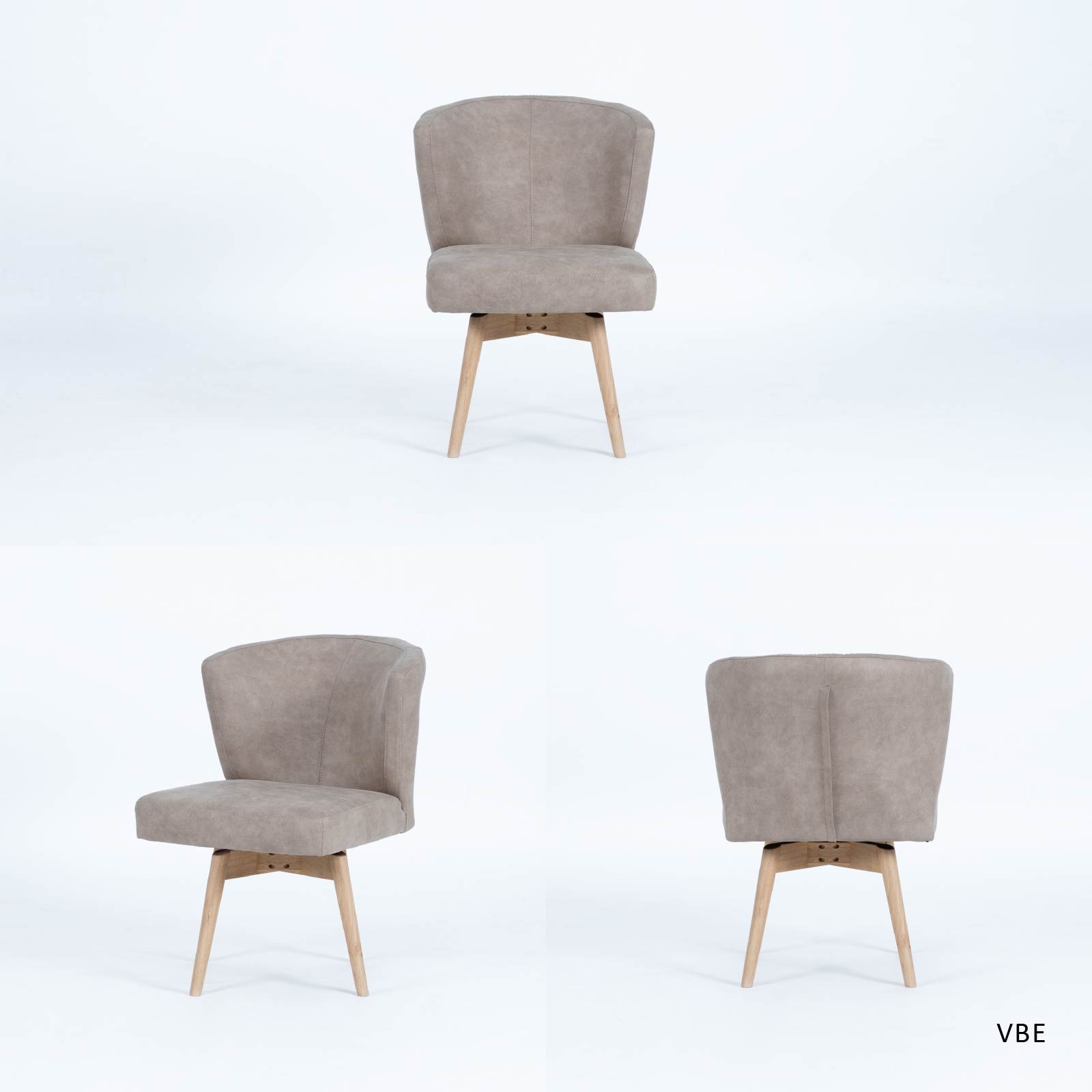 ［座面高44］ ドレスデン ｜ 回転 ダイニングチェア