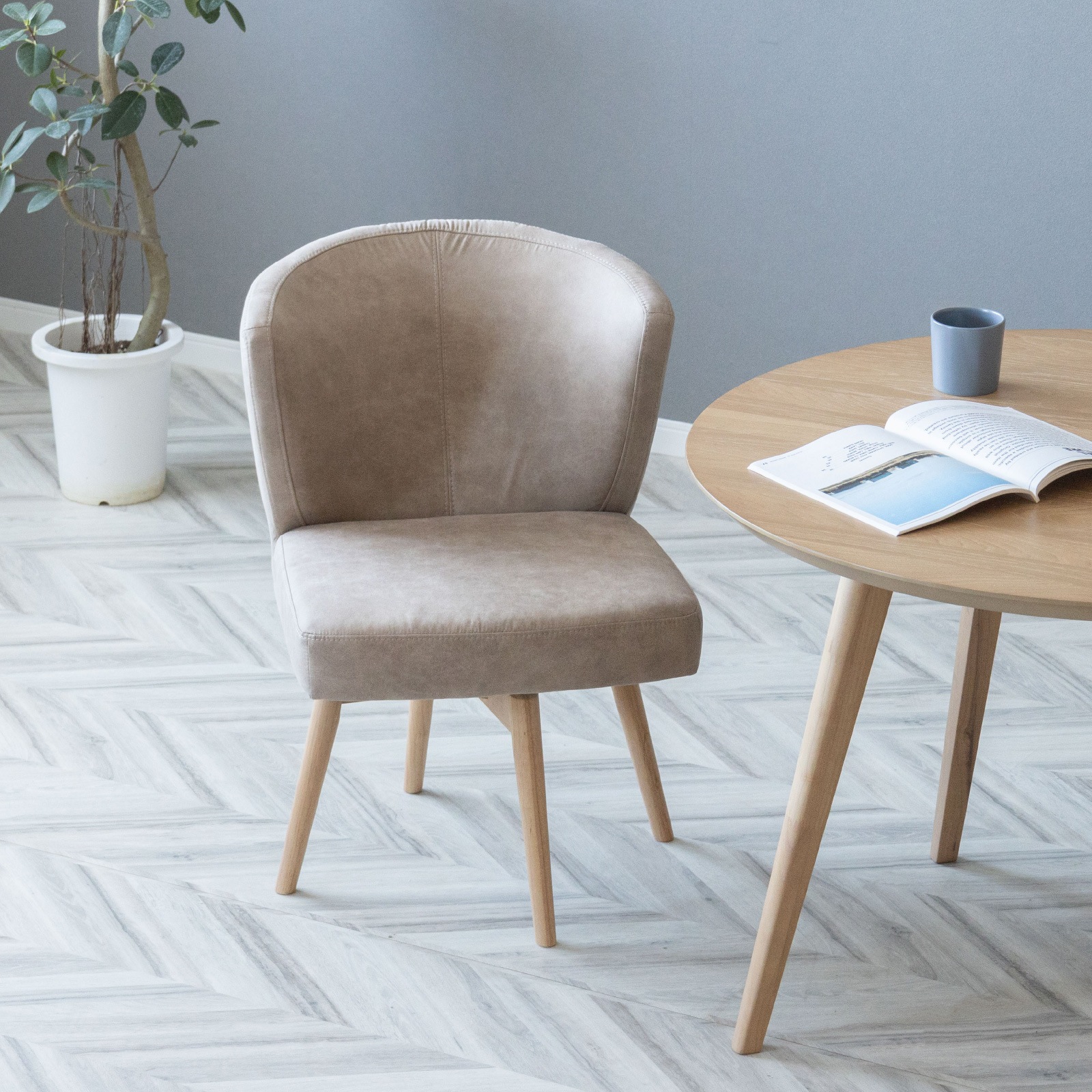 ［座面高44］ ドレスデン ｜ 回転 ダイニングチェア