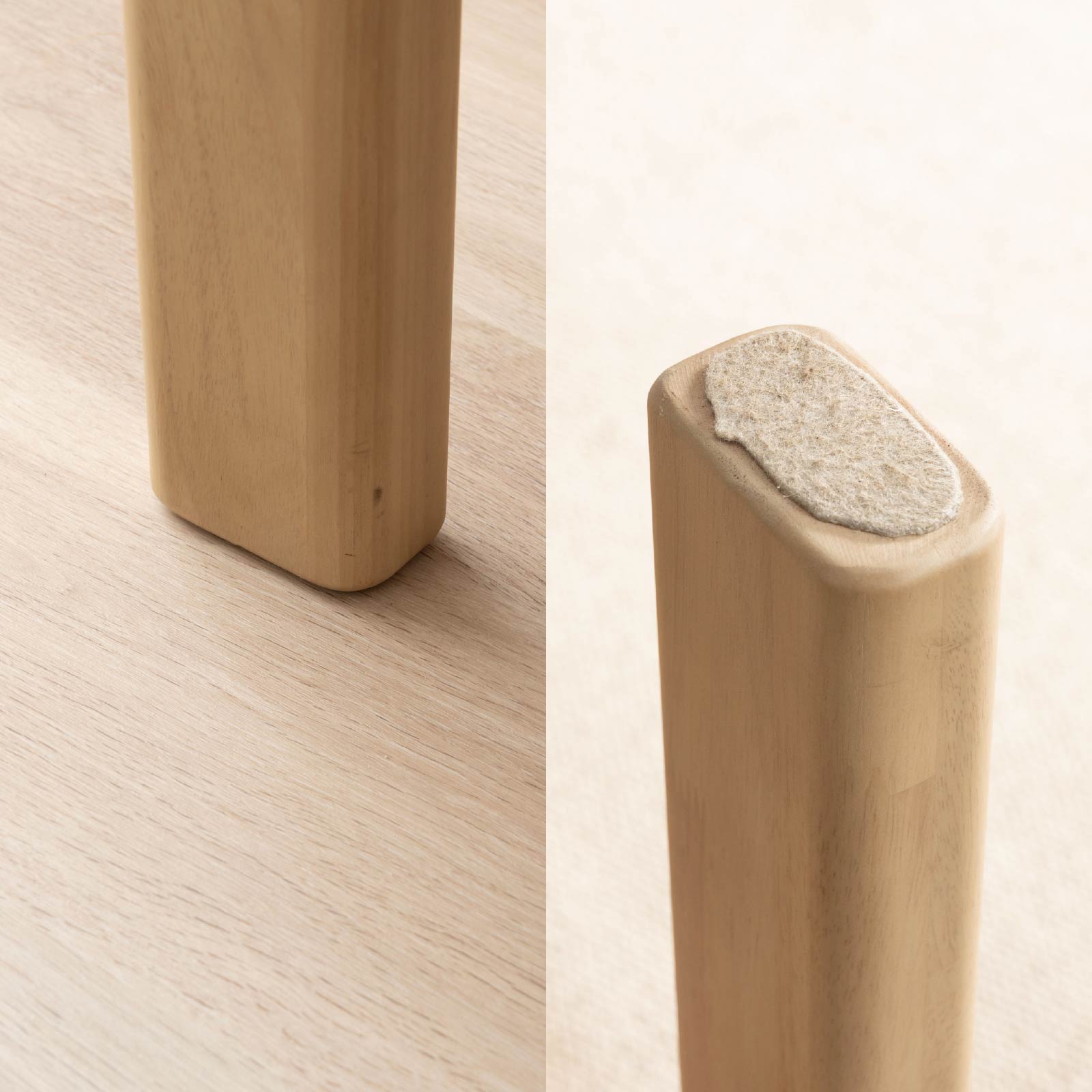 【6点セット】［幅145］ 伸長 ダイニングテーブル 4本脚 オーク 無垢材