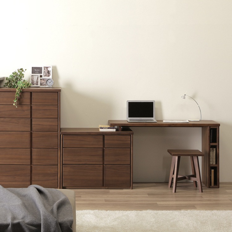 チェスト ロータイプ 収納棚 タンス ウォールナット 天然木 80