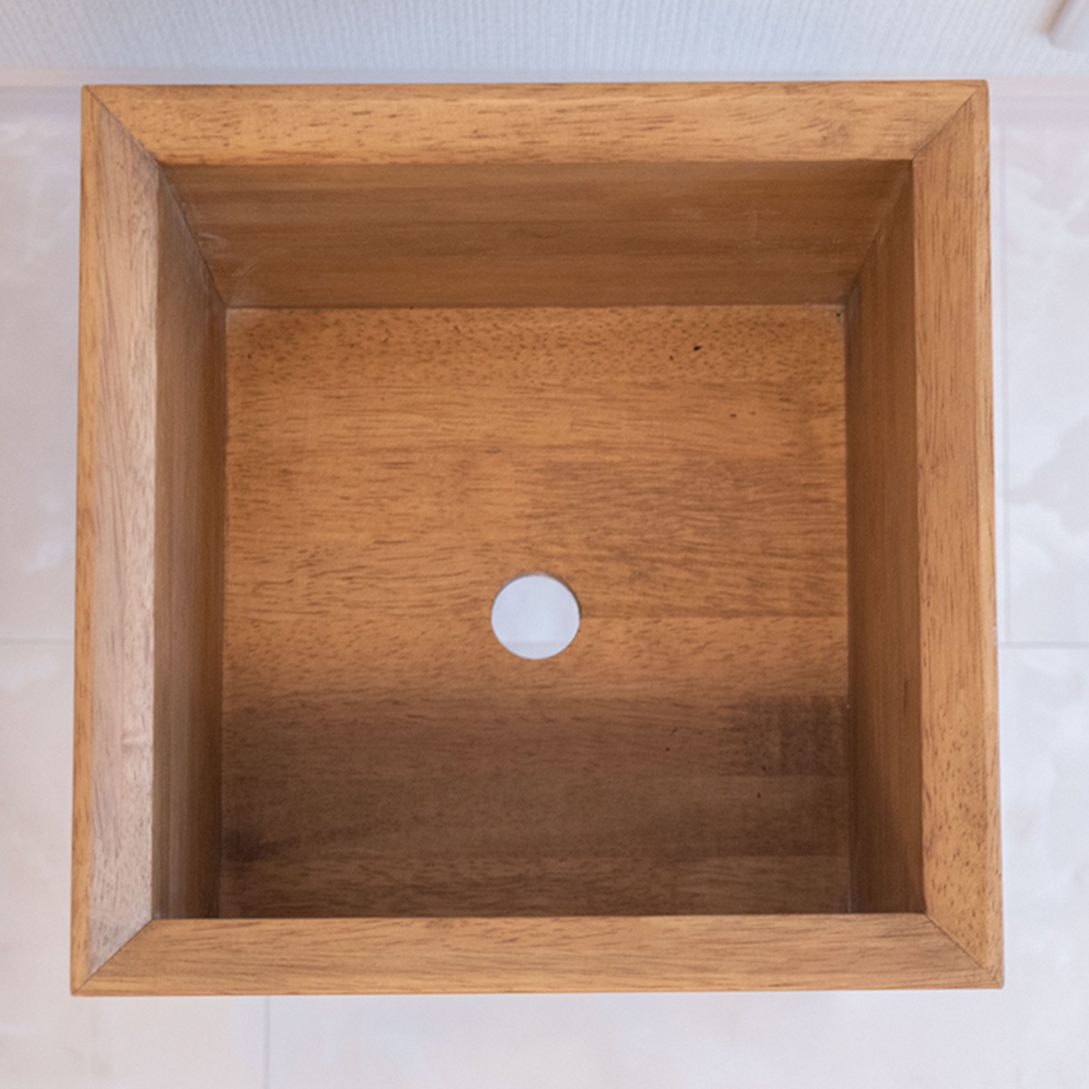 [幅25/奥行25/高さ65] フラワーポット 鉢カバー プランター アイアン ウォールナット オーク 天然木 OT-L1