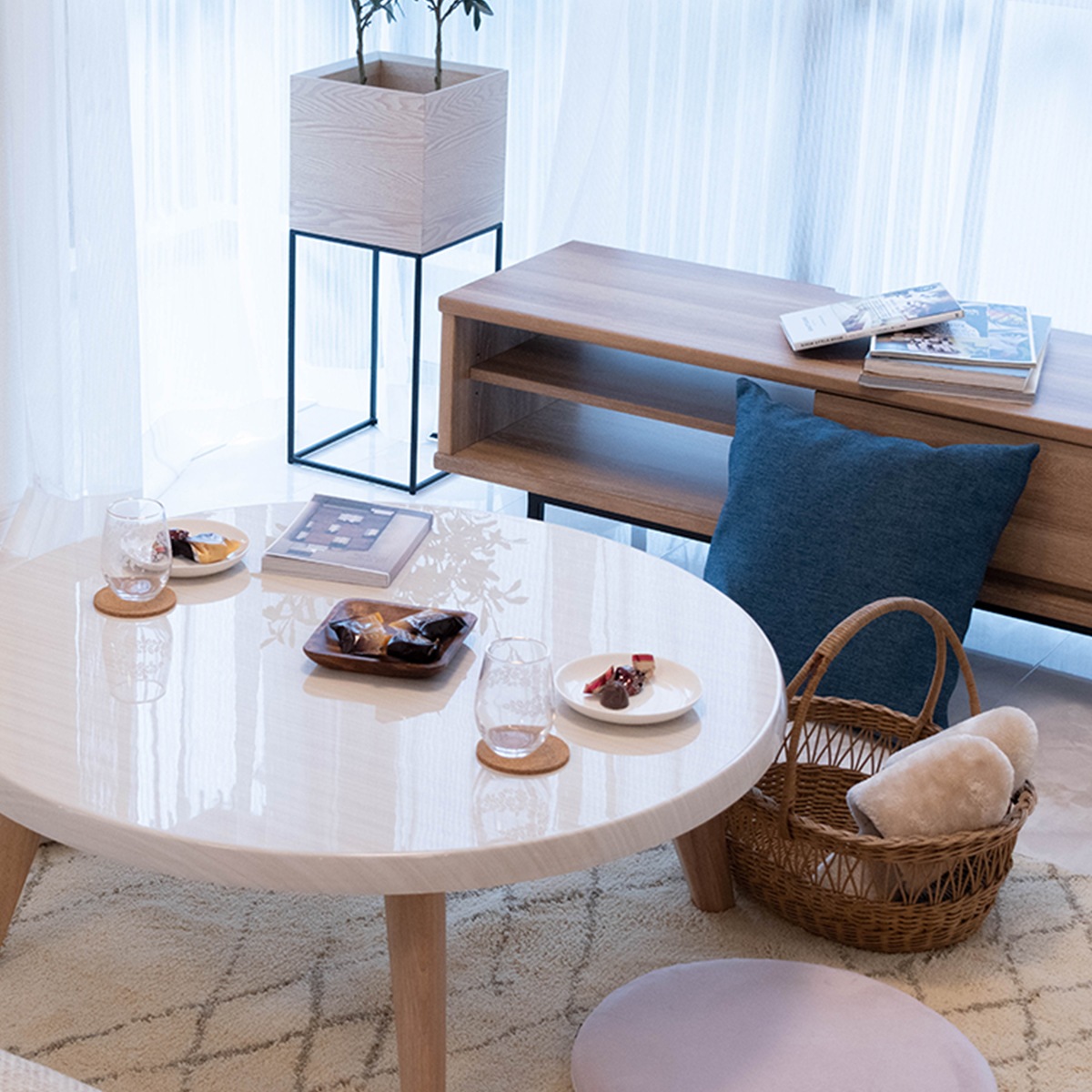 [幅25/奥行25/高さ65] フラワーポット 鉢カバー プランター アイアン ウォールナット オーク 天然木 OT-L1