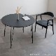 ［幅100］ LEGO ｜ メラミン化粧板 ステンレス・アイアン脚 丸テーブル ダイニングテーブル