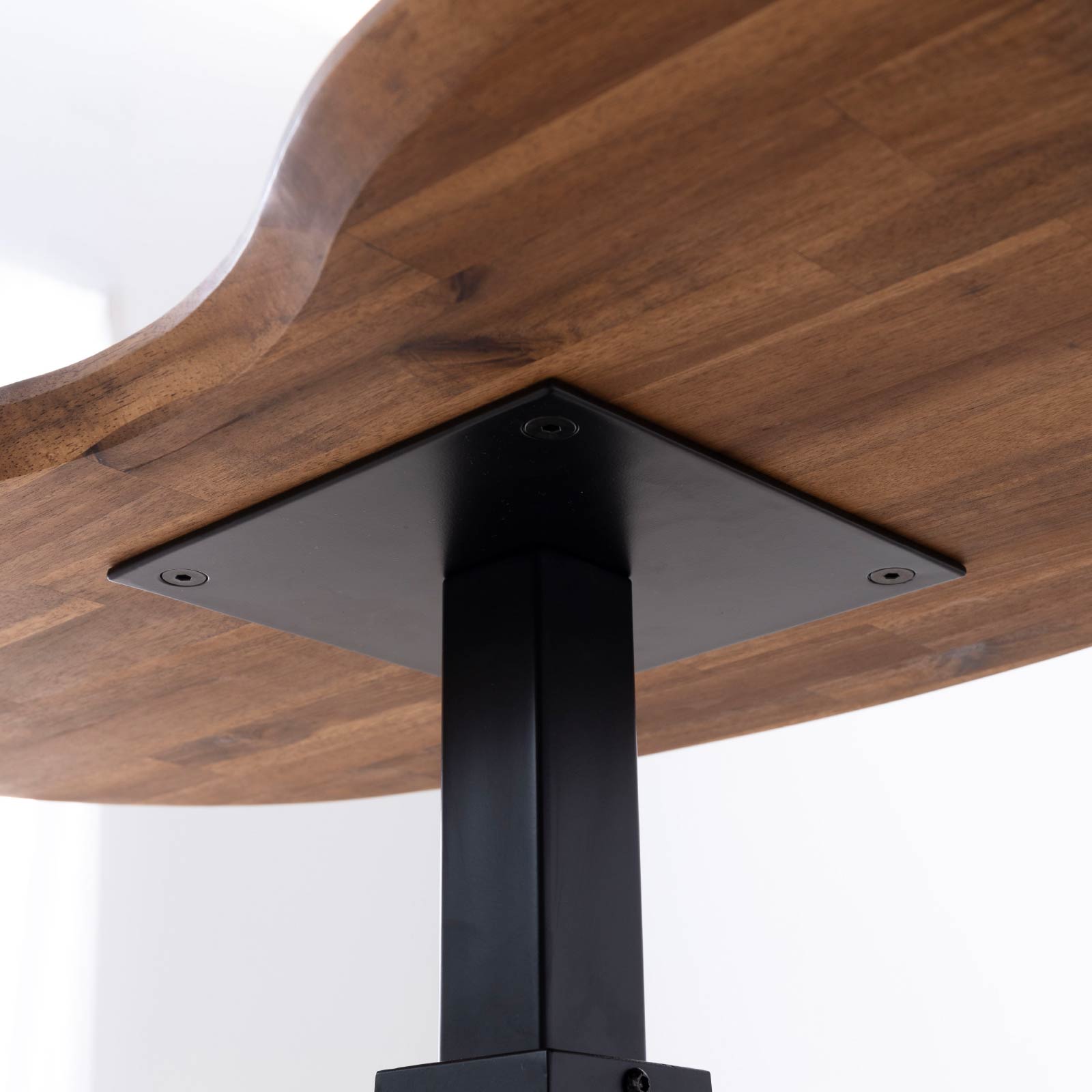 ［幅90］ キャナル ｜ 昇降 センターテーブル ビーンス 変型 リビングテーブル アカシア スチール脚