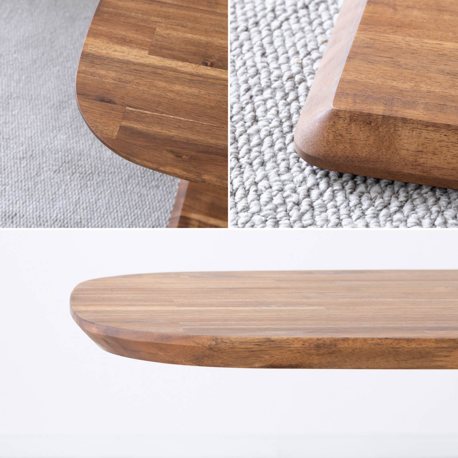 ［幅90］ キャナル ｜ 昇降 センターテーブル ビーンス 変型 リビングテーブル アカシア スチール脚