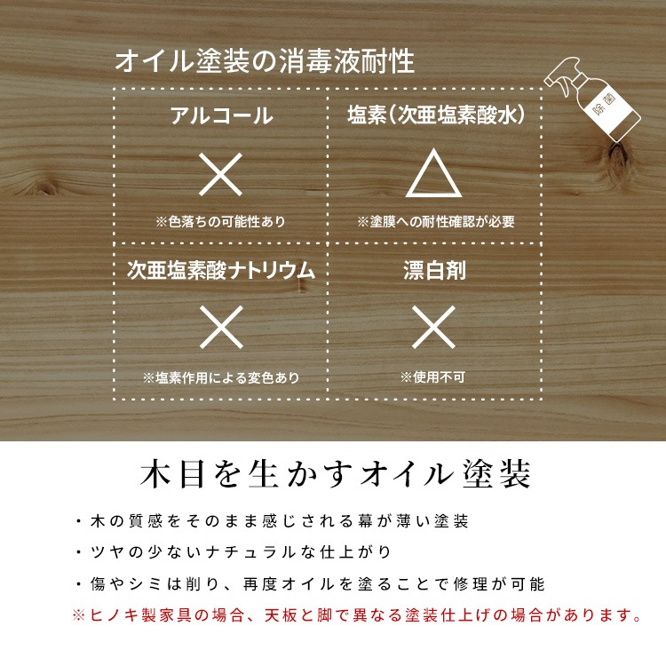 ［幅180］ ヒノキ 天然木 ダイニングテーブル ひのき 和風 テーブル 耳付き加工 浮造り