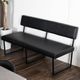 ［幅140］ 背付き ダイニングベンチ PVCレザー アイアン脚 ベンチのサムネイル14