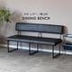 ［幅140］ 背付き ダイニングベンチ PVCレザー アイアン脚 ベンチのサムネイル1