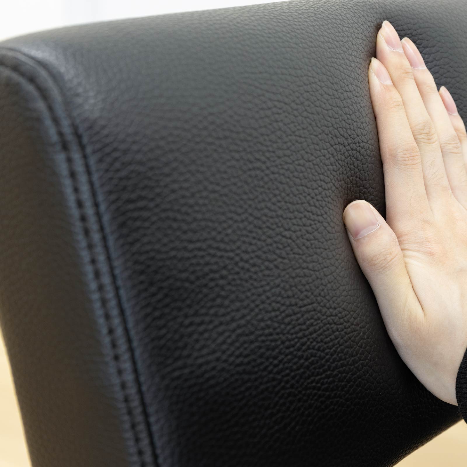 ［幅170］ 背付き ダイニングベンチ PVCレザー アイアン脚 ベンチ