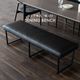 ［幅140］ ダイニングベンチ PVCレザー アイアン脚 ベンチ