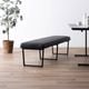 ［幅170］ ダイニングベンチ PVCレザー アイアン脚 ベンチ