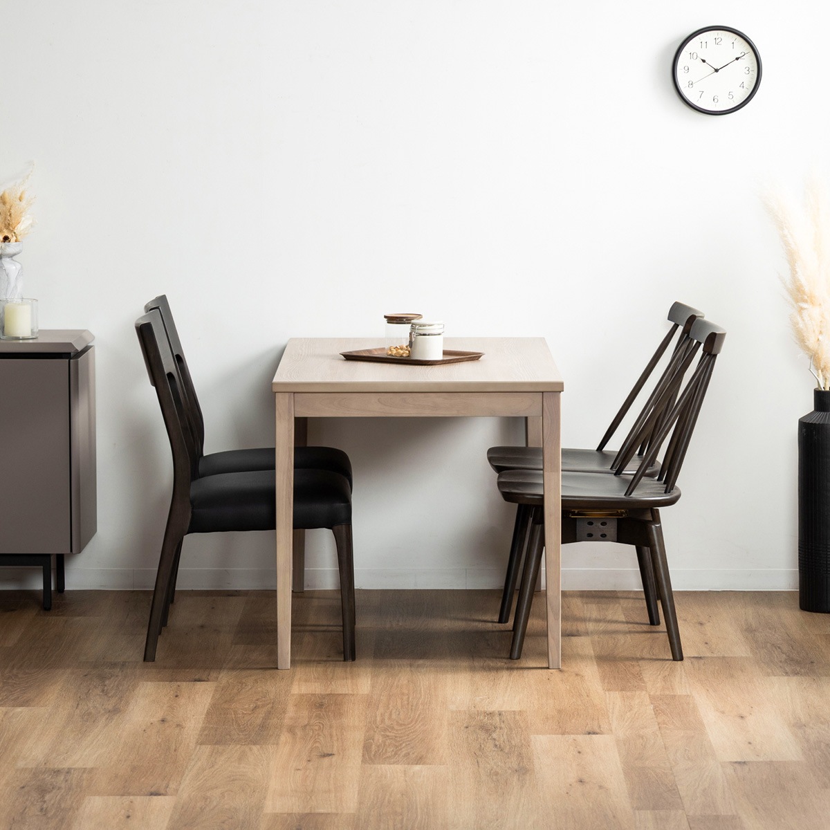 ダイニングテーブル メラミン化粧板 幅120cm｜ナチュラルな木目調