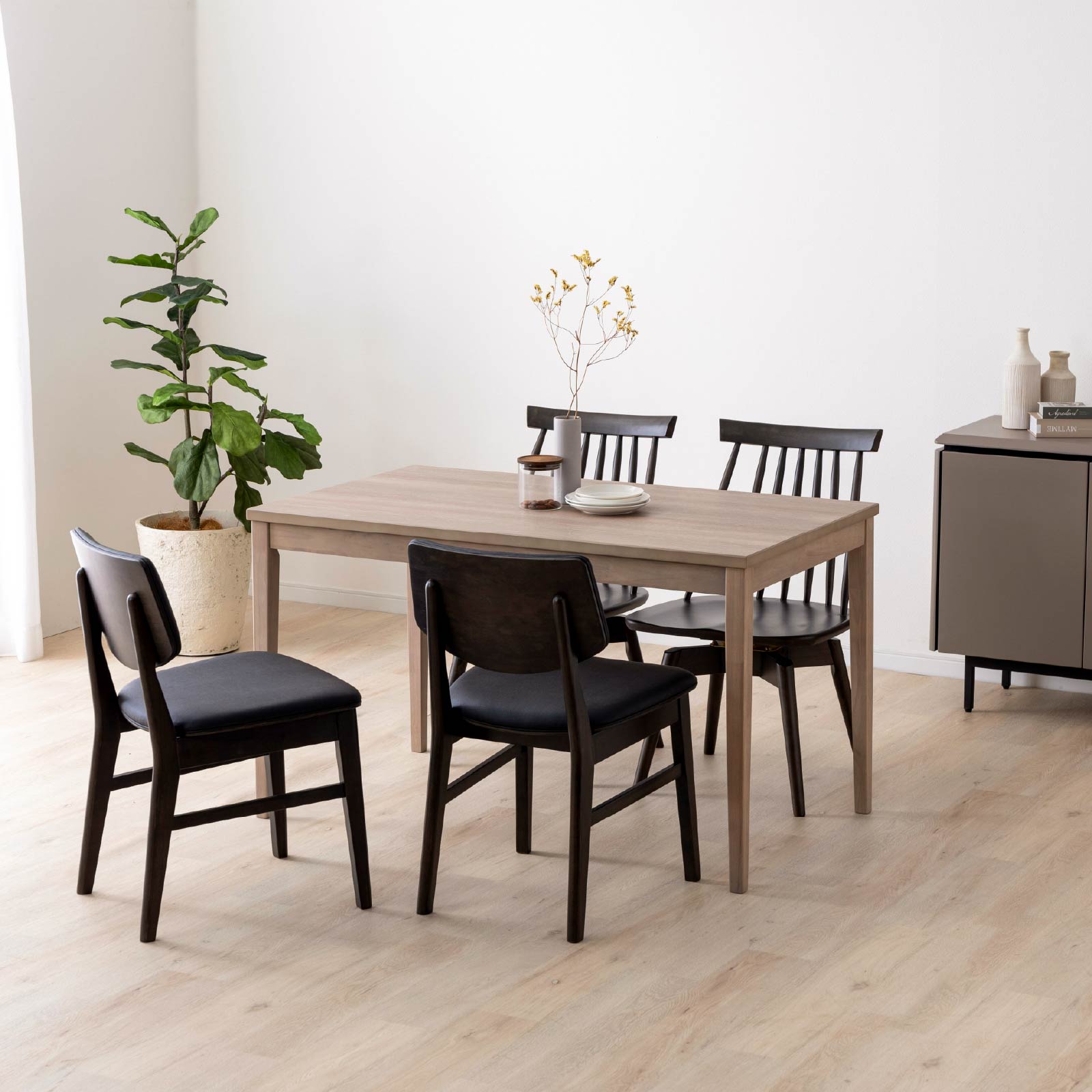 ［幅120］ サルビー ｜ メラミン化粧板 ダイニングテーブル グレージュ