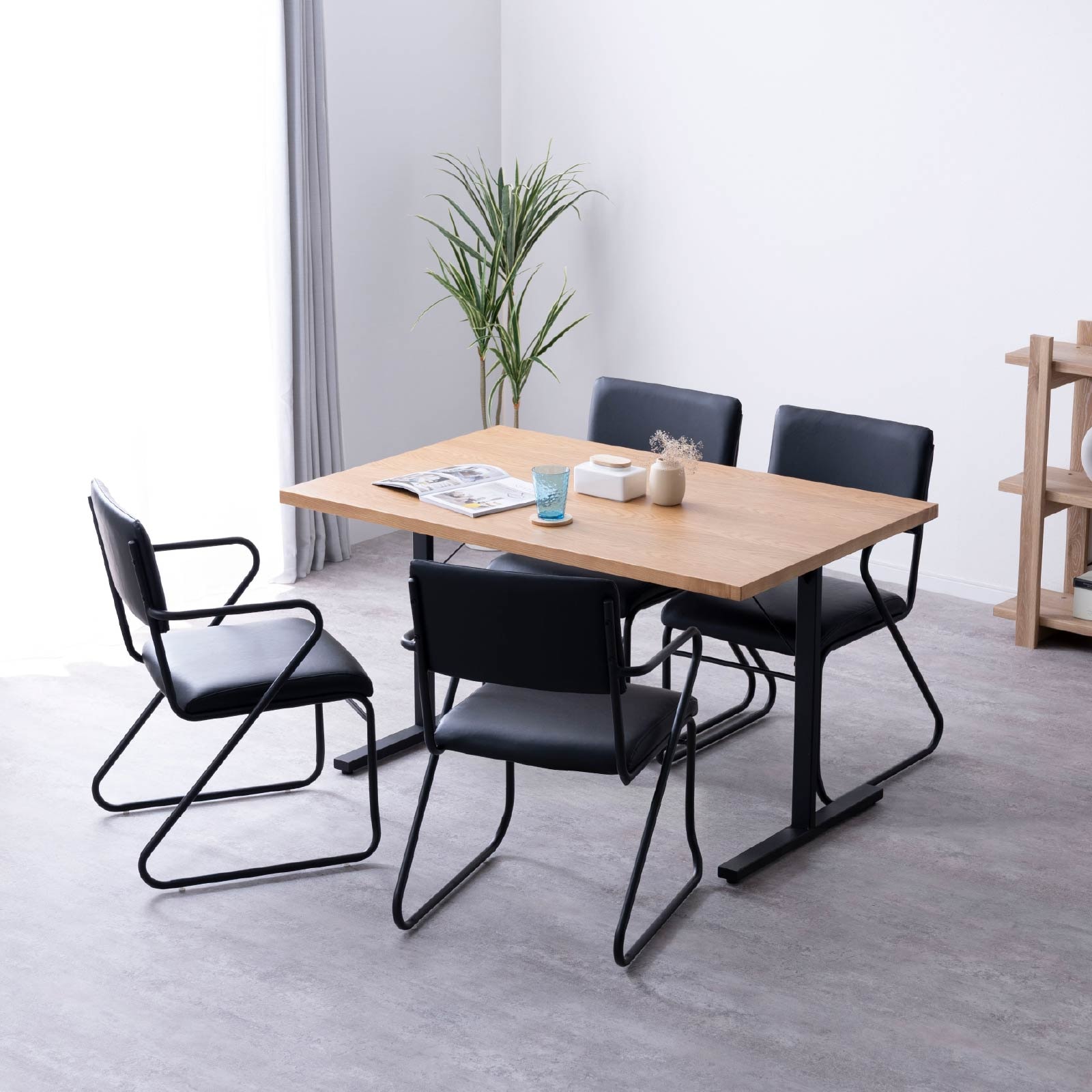 2脚セット】［座面高さ67］ ミロア ｜ アイアン脚 モダン ファブリック