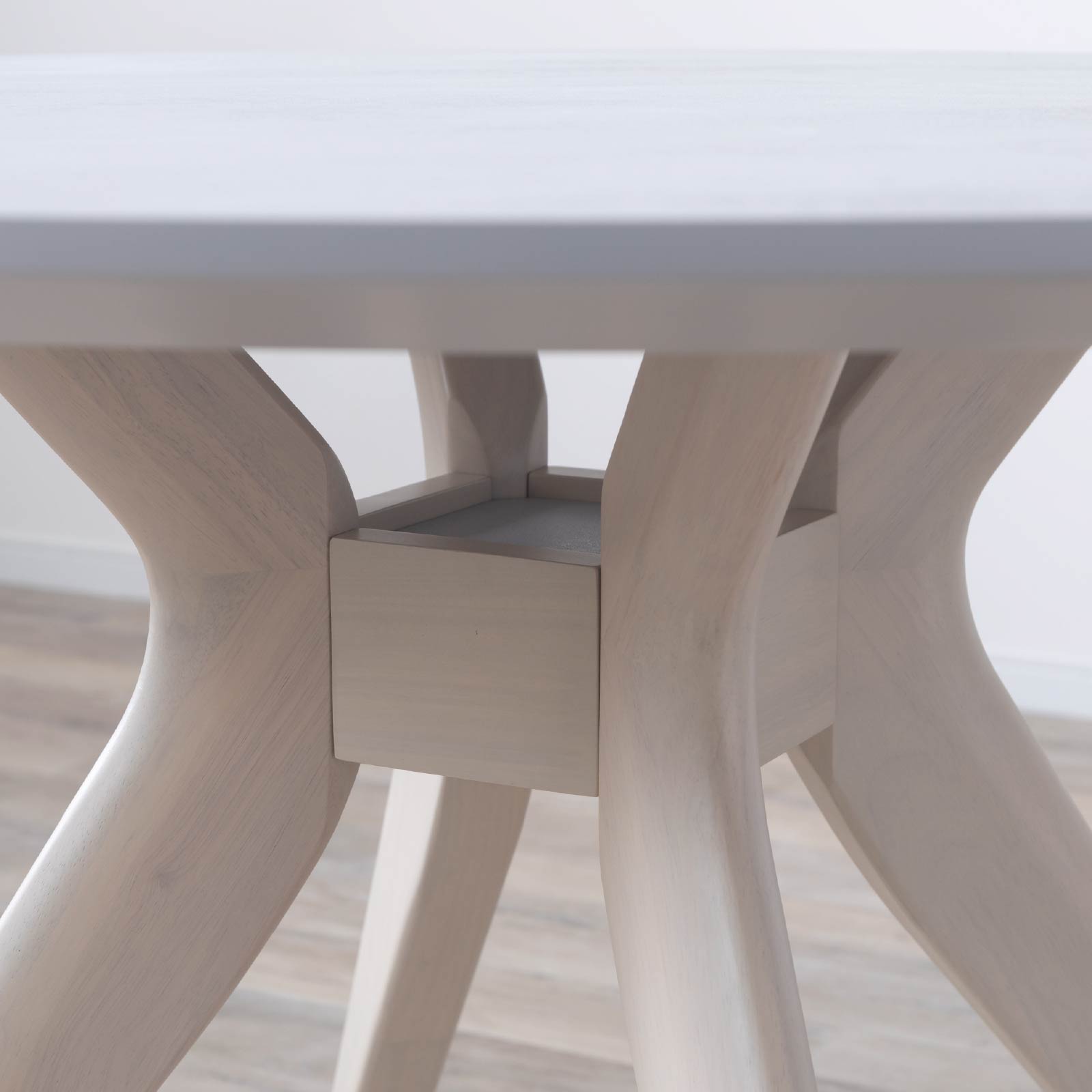 ［幅100-120］ ミネソタ ｜ 当サイト限定カラー メラミン化粧板 丸テーブル ダイニングテーブル クロス脚 画像27