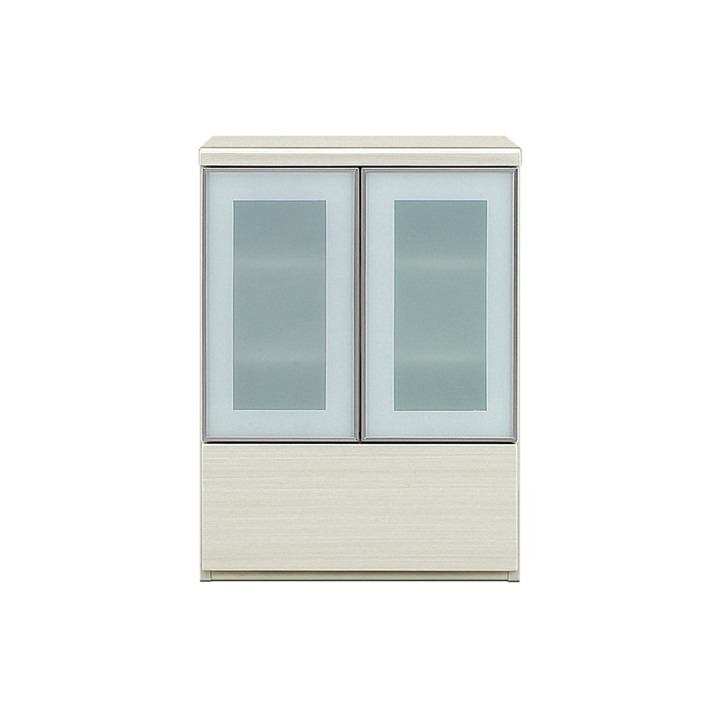 ［幅60］ デミオ ｜ ハイグロス キャビネット 白木目 サイドボード チェスト