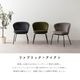 【2脚セット】［座面高さ47］ サリーナ ｜ アイアン脚 モダン ファブリック ダイニングチェア