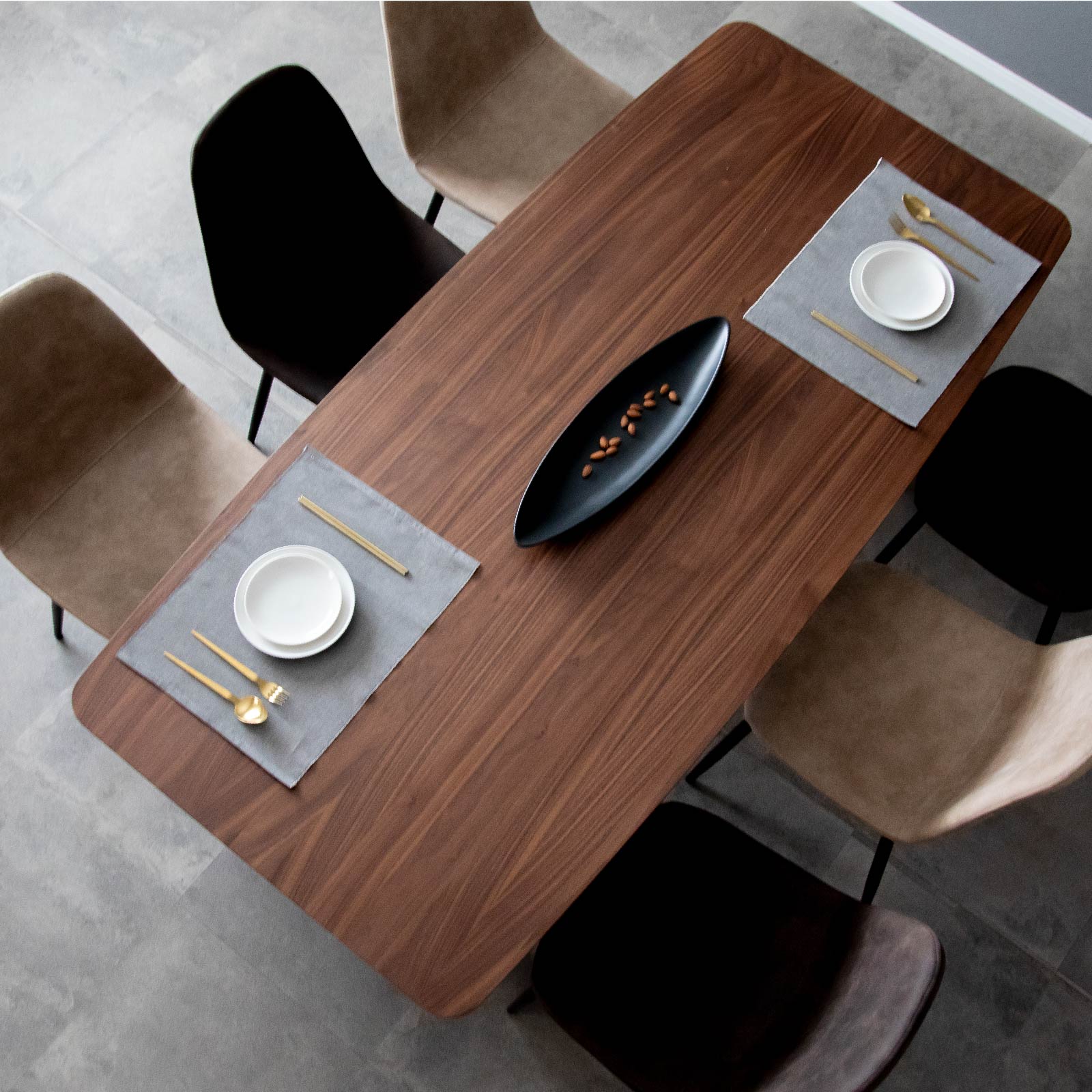 幅180］ 天然木 ダイニングテーブル 二本脚 ｜ ナチュラルモダン 北欧