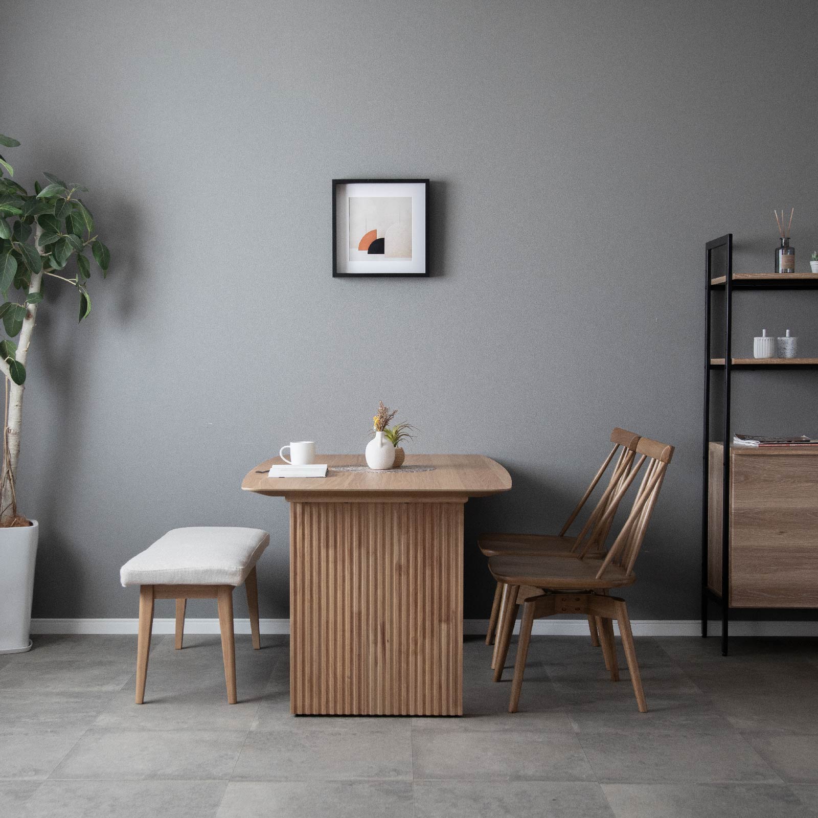 幅180］ 天然木 ダイニングテーブル 二本脚 ｜ ナチュラルモダン 北欧