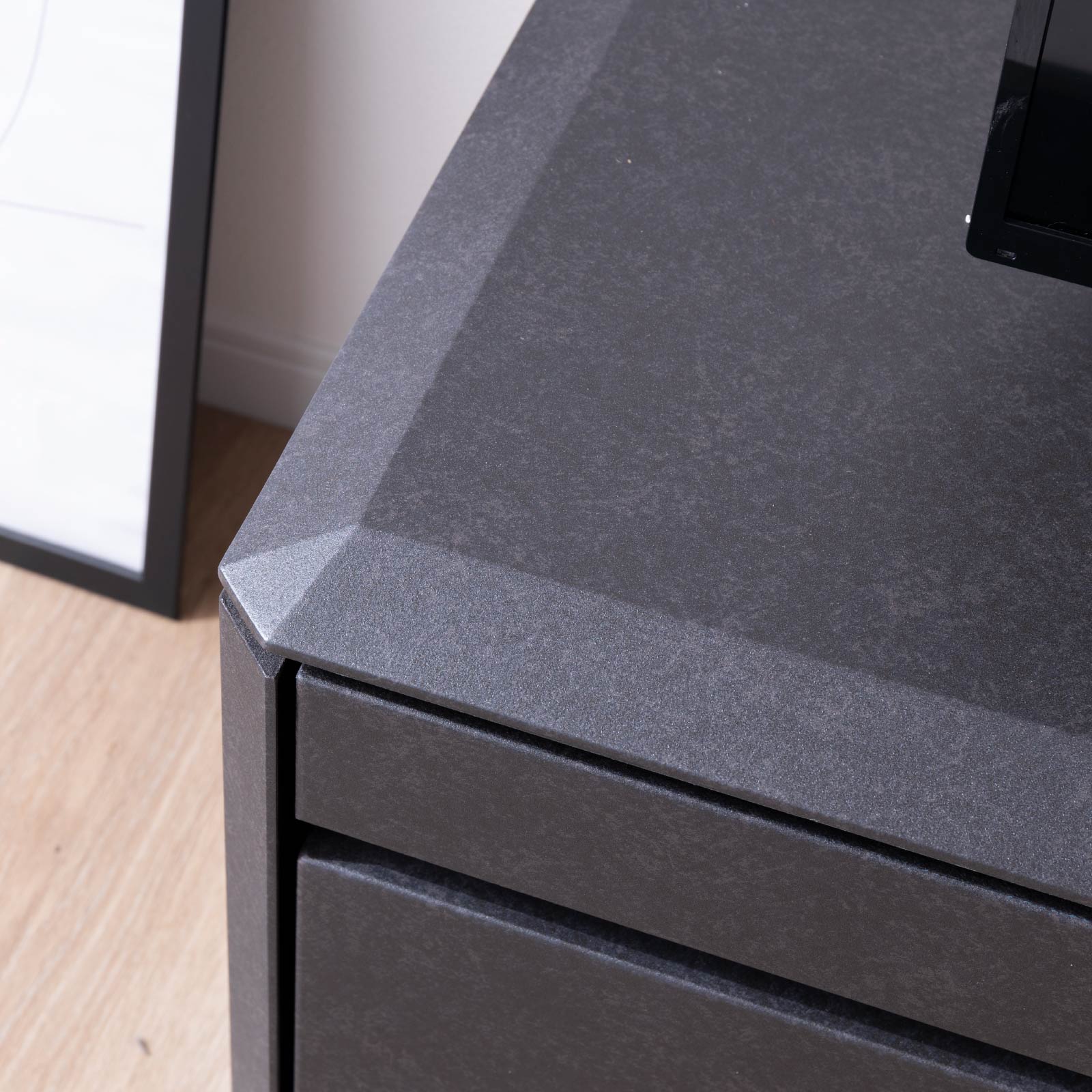 ［幅180/高さ41］ブロッケン | セラミック調 テレビボード テレビ台 黒 リビングボード