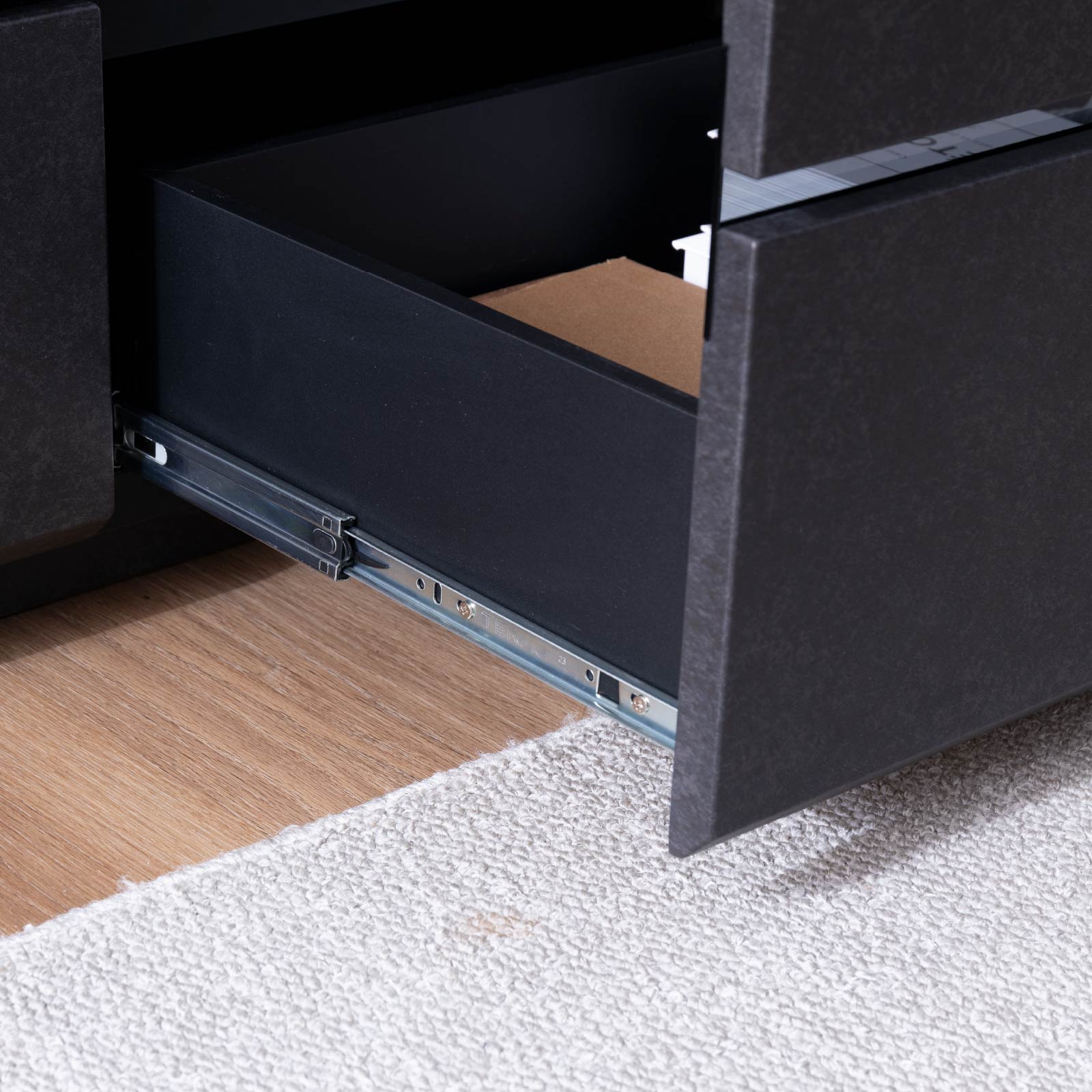 ［幅180/高さ41］ブロッケン | セラミック調 テレビボード テレビ台 黒 リビングボード