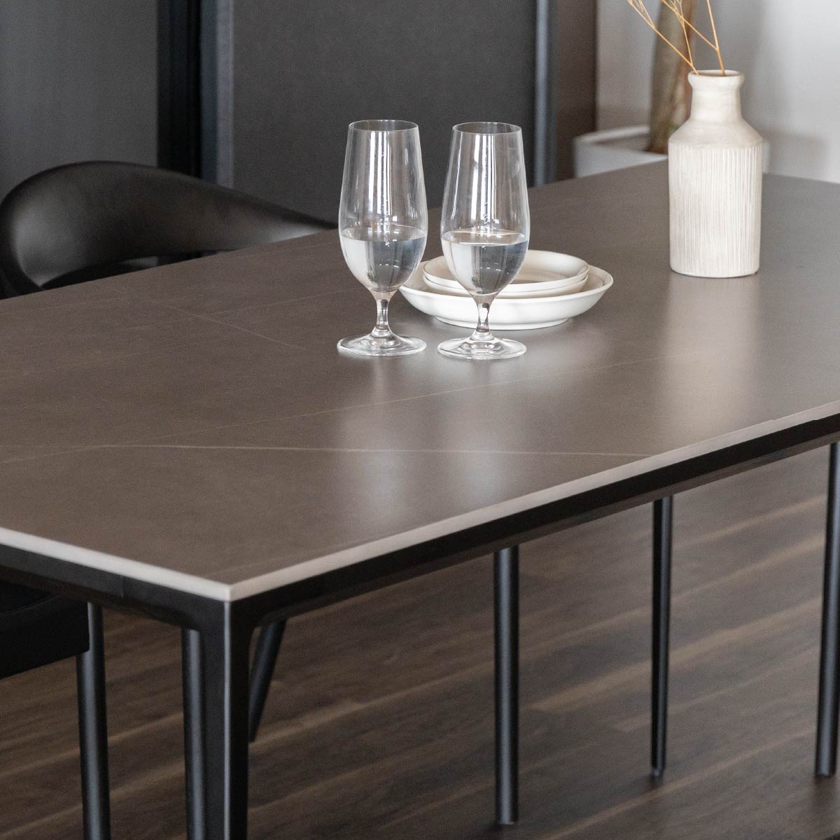 【開梱設置付き】 ［幅180］ コロラド ｜ セラミック アイアン脚 ダイニングテーブル 【在庫限り品】