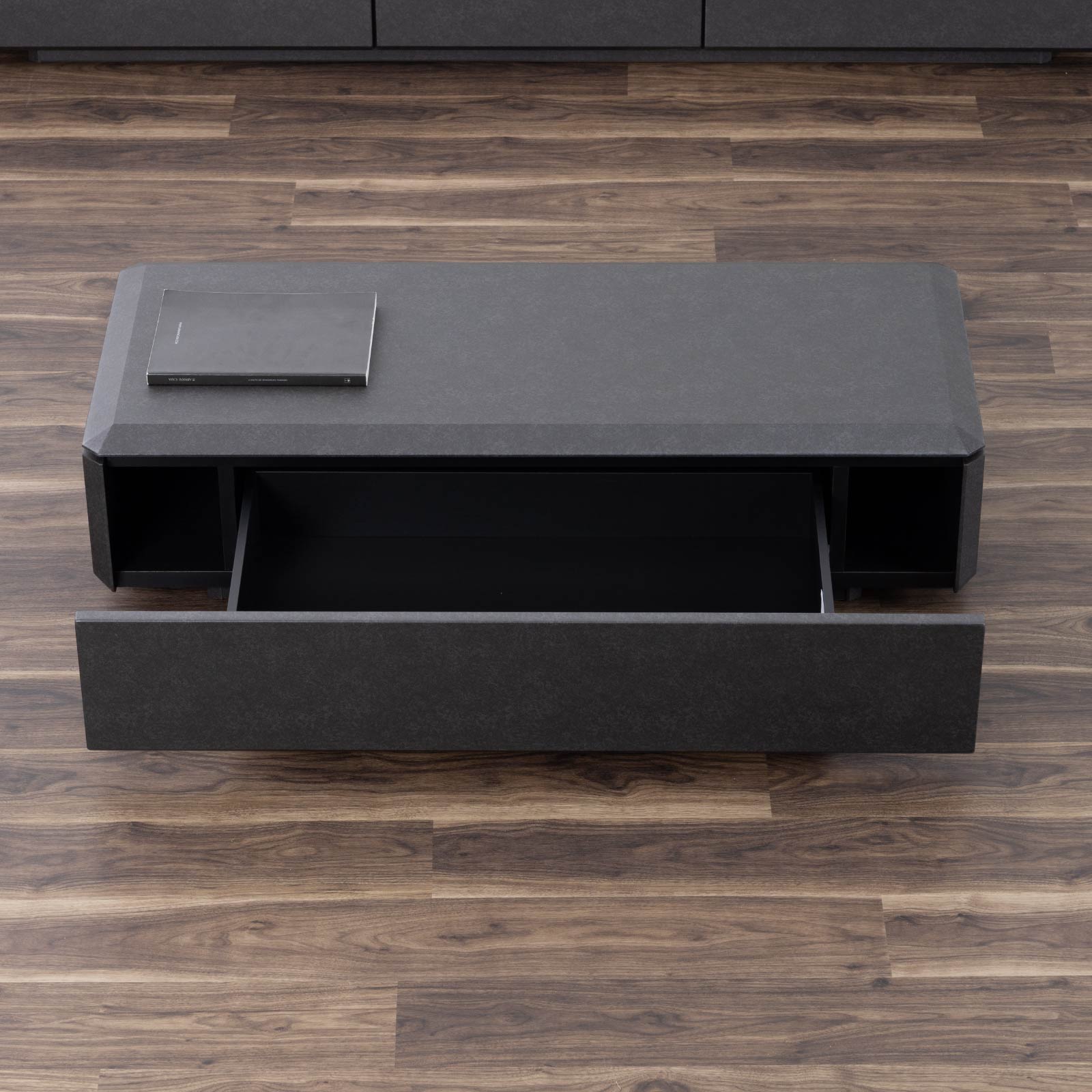 ［幅120］ブロッケン ｜ セラミック調 収納付き リビングテーブル ローテーブル センターテーブル